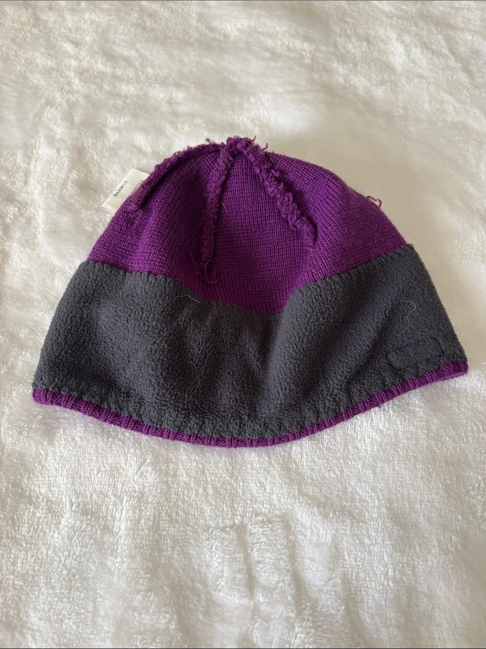 Cachealaska Kids Purple Knit Beanie Hat